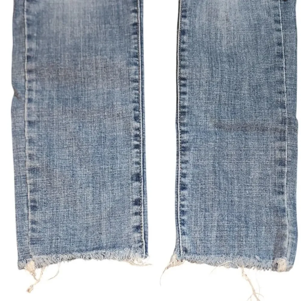 Levi's Skinny Distressed Raw Hem Denim Jeans 711 Size 31 - Picture 4 of 8